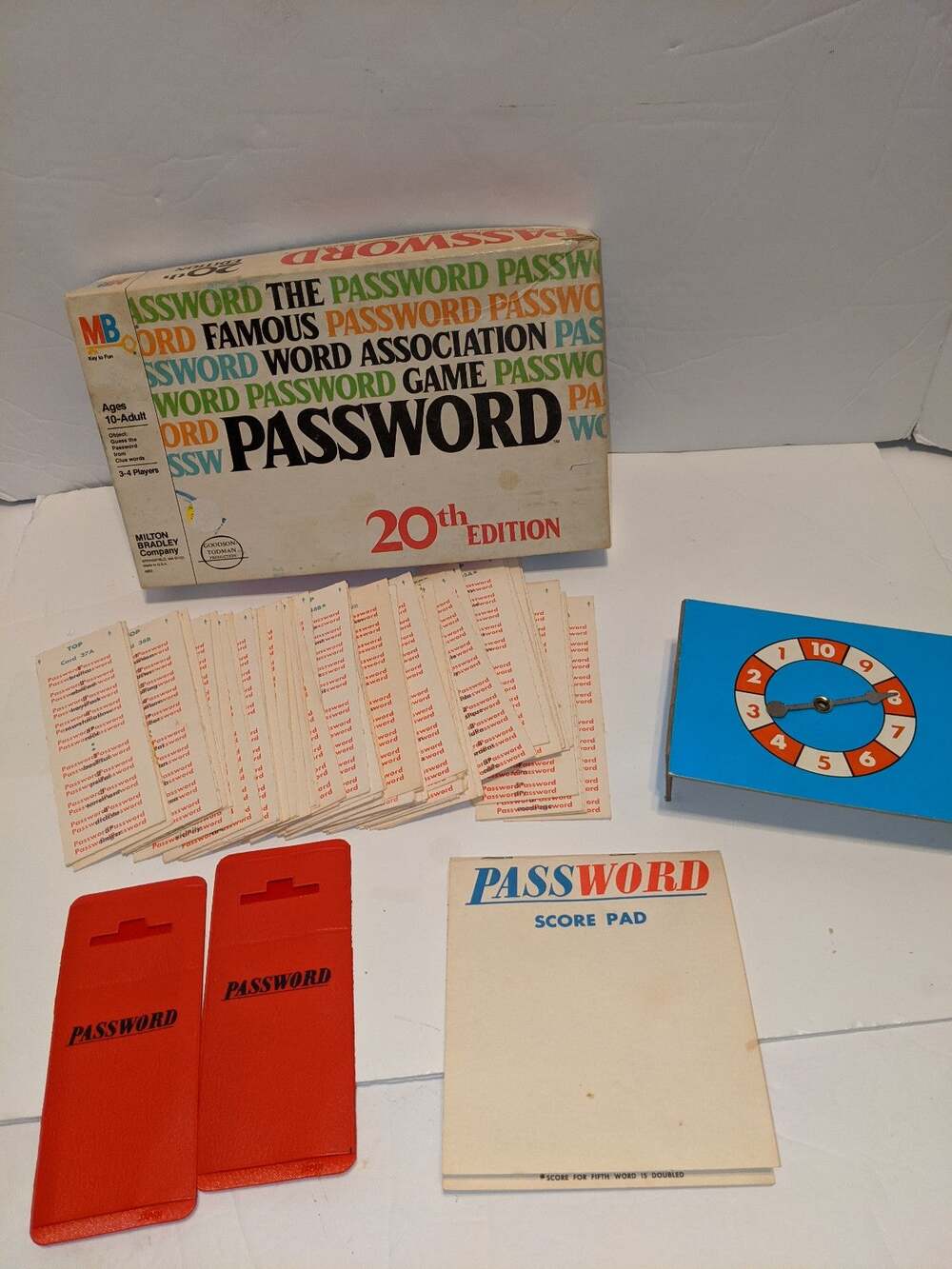 VINTAGE 1978 Password: 20th Edition Word Board Game Milton Bradley Complete